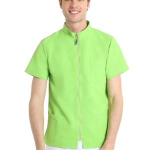 Unisex scrub top with zip (Apple green)