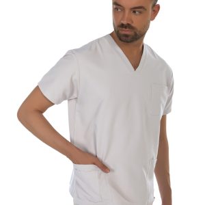Unisex short sleeve scrub (White)