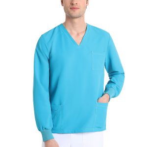 Unisex long sleeve scrub(Turquoise)