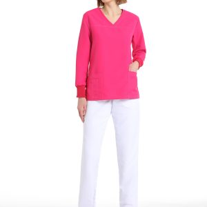 Women's long sleeve scrub(Pink)