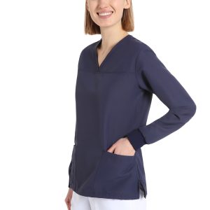 Women's long sleeve scrub(Navy)